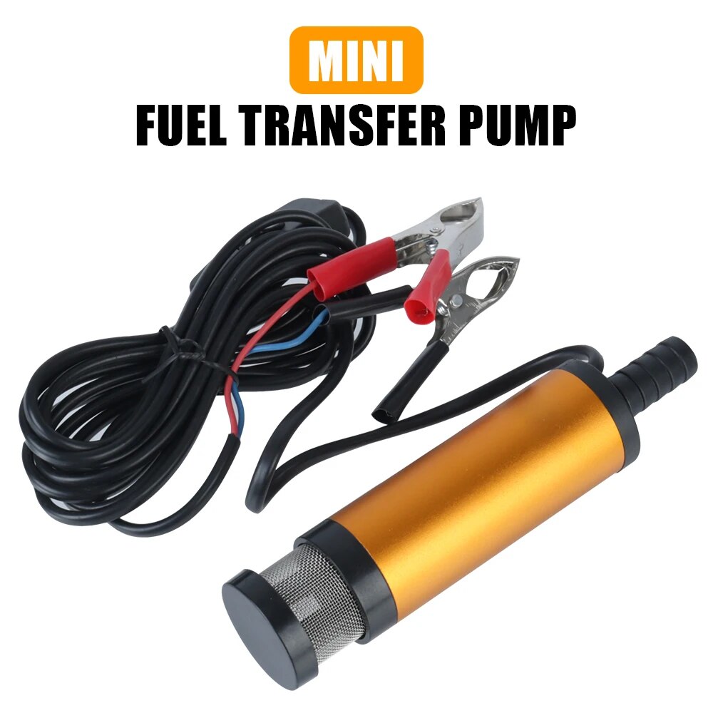 Water Pump Submersible Mini - ディーゼル車用電動オイルポンプ,12V,アルミニウム合金ハウジング,容量12l/min,ポータブル,水用