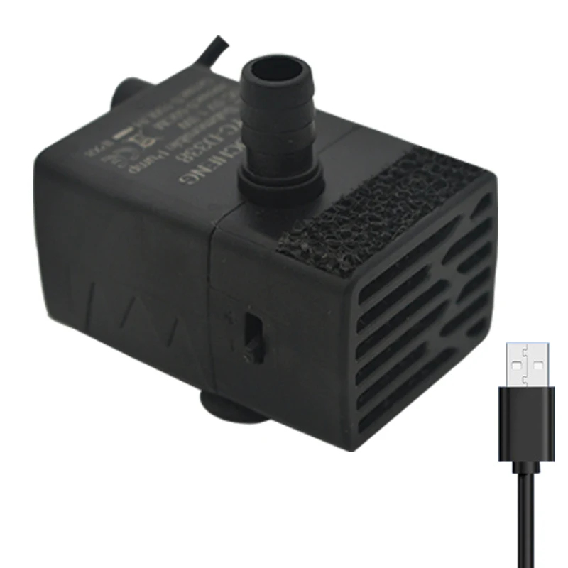 Water Pump Submersible Mini - USB水槽用水中ポンプ、5V 5Wミニ調整可能流量フィルターポンプ、ペット用噴水水槽循環ポンプ