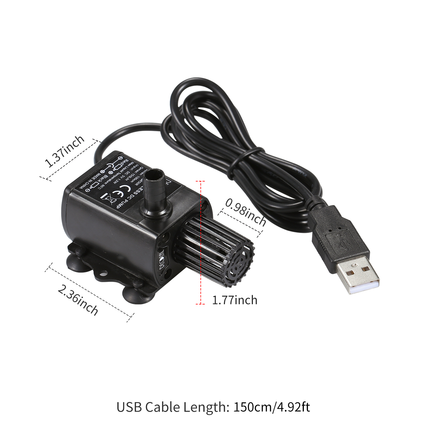 Decdeal-超静音USBウォーターポンプ,ミニDC 5V - Water Pump Submersible Mini のレビューと価格