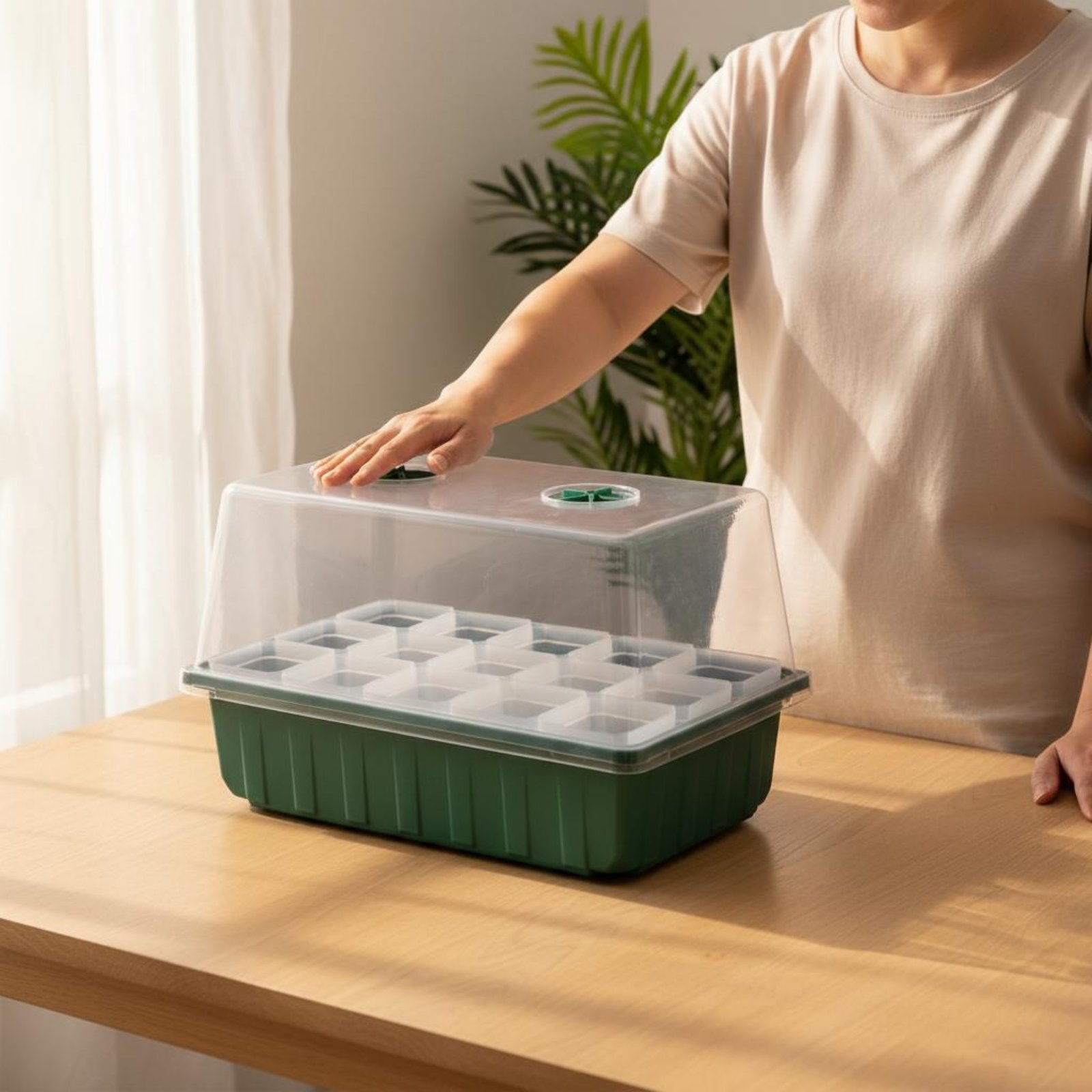 ミニ温室プロパゲーターボックス 透明ルートビューセル 湿度ド - Dome Propagation Kit のレビューと価格