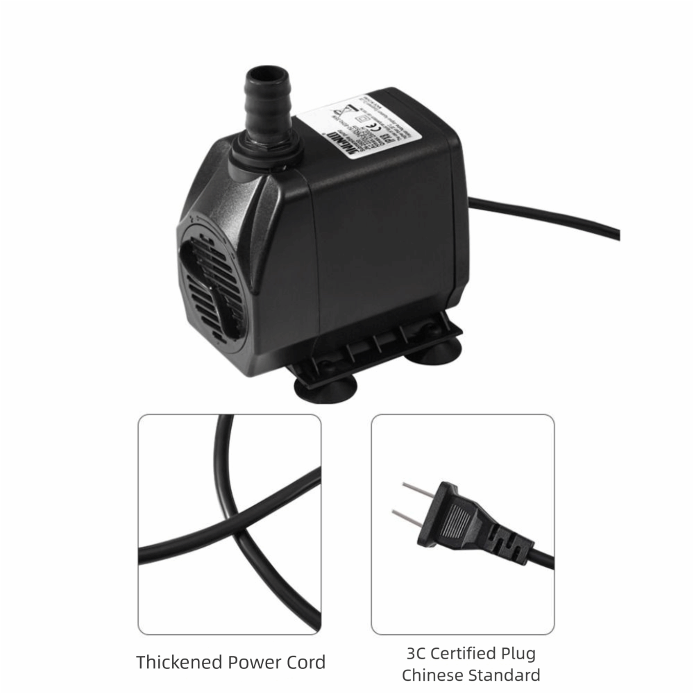 黒色水中ポンプ 超静音水中噴水ポンプ 吸盤付き調整可能 池噴 - Water Pump Submersible Mini のレビューと価格