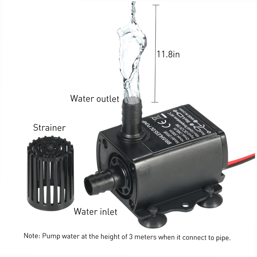 超静音ミニ USB DC5V 4.8 ワット 300L/H  - Water Pump Submersible Mini のレビューと価格