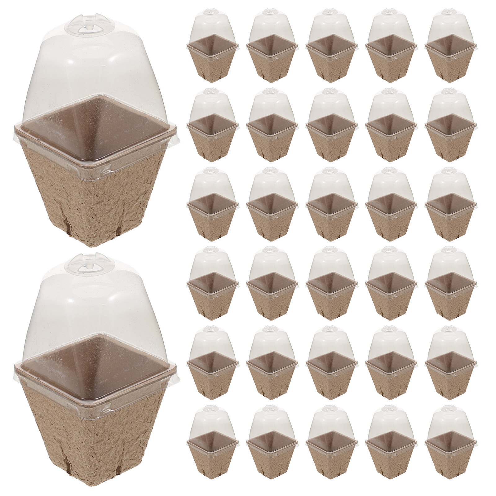 36個入り育苗ポット 紙パルプ製 正方形苗スターターキット  - Dome Propagation Kit のレビューと価格